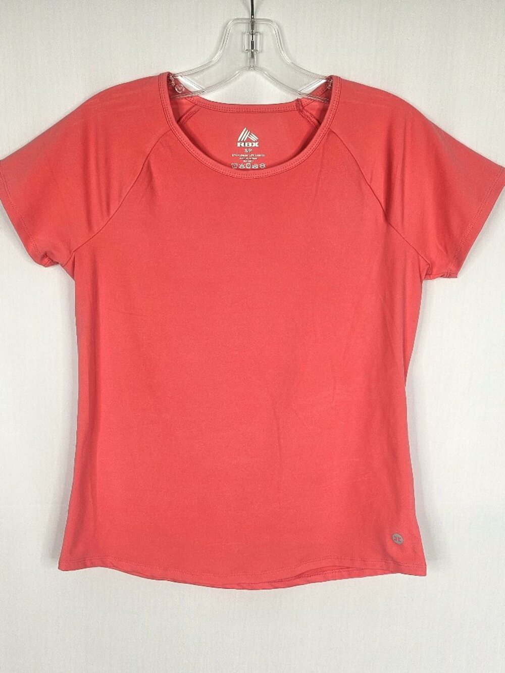 RBX | Moisture Wicking Athletic Workout Tee | Coral | Women's S/P